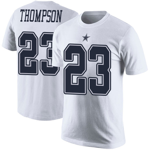Men Dallas Cowboys White Darian Thompson Rush Pride Name and Number #23 Nike NFL T Shirt